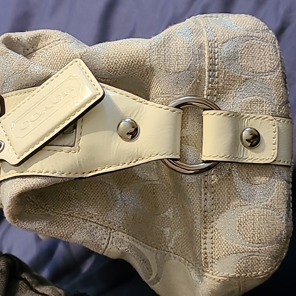 COACH SILVER PATCHWORK SATCHEL With Matching Wallet - Picture 5 of 17